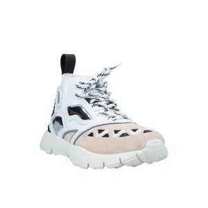 Valentino Garavani Lace-up Sneakers Sz 40 White Beige Suede Rubber Shoes